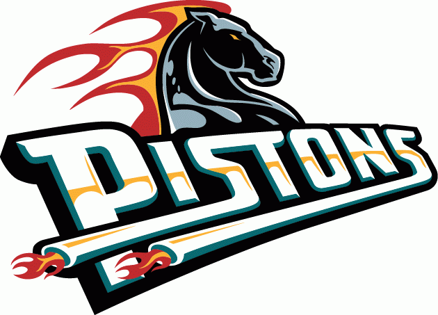 Detroit Pistons 1996-2001 Wordmark Logo iron on heat transfer v2